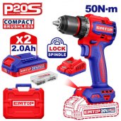 Aku vrtací šroubovák  20V 50Nm 2x2.0Ah