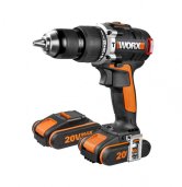 WX373 - Aku vrtačka s příklepem Li-Ion 20V, 2*2,0 Ah, 1hod.