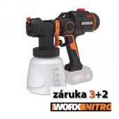 WX020.9 - Aku stříkací pistole 20V NITRO - bez akumulátoru - Powershare