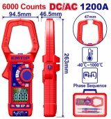 Digitální lešťový multimetr AC/DC 1000A RMS 6000