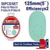 Sada 50 ks brusných kotoučů na suchý zip