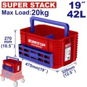 Box nářadí 19" otevřený
 Š-47,5/V-27/H-32cm stohovatelný