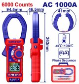 Digitální klešťový multimetr AC 1000A RMS 6000