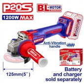 Aku úhlová bruska 20V 125 mm (1200W) solo