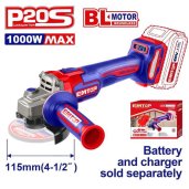Aku úhlová bruska 20V 115 mm (1000W) solo