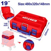 Kufr / box nářadí 19" 
Š-48/V-14,8/H-32cm stohovatelný