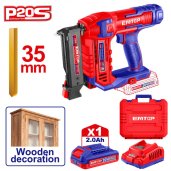 Aku hřebíkovačka 20V na hřebíky bez hlavy do dřeva L-35mm 1x2.0Ah