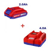 SET - nabíječka 20V 4.0A + akumulátor 20V 2.0Ah